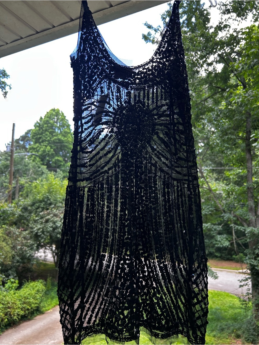 Arden B Black Sequinned Mini Dress